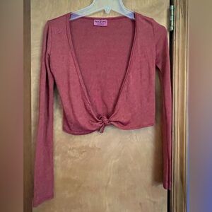 Vintage wrap tie midriff cardigan
